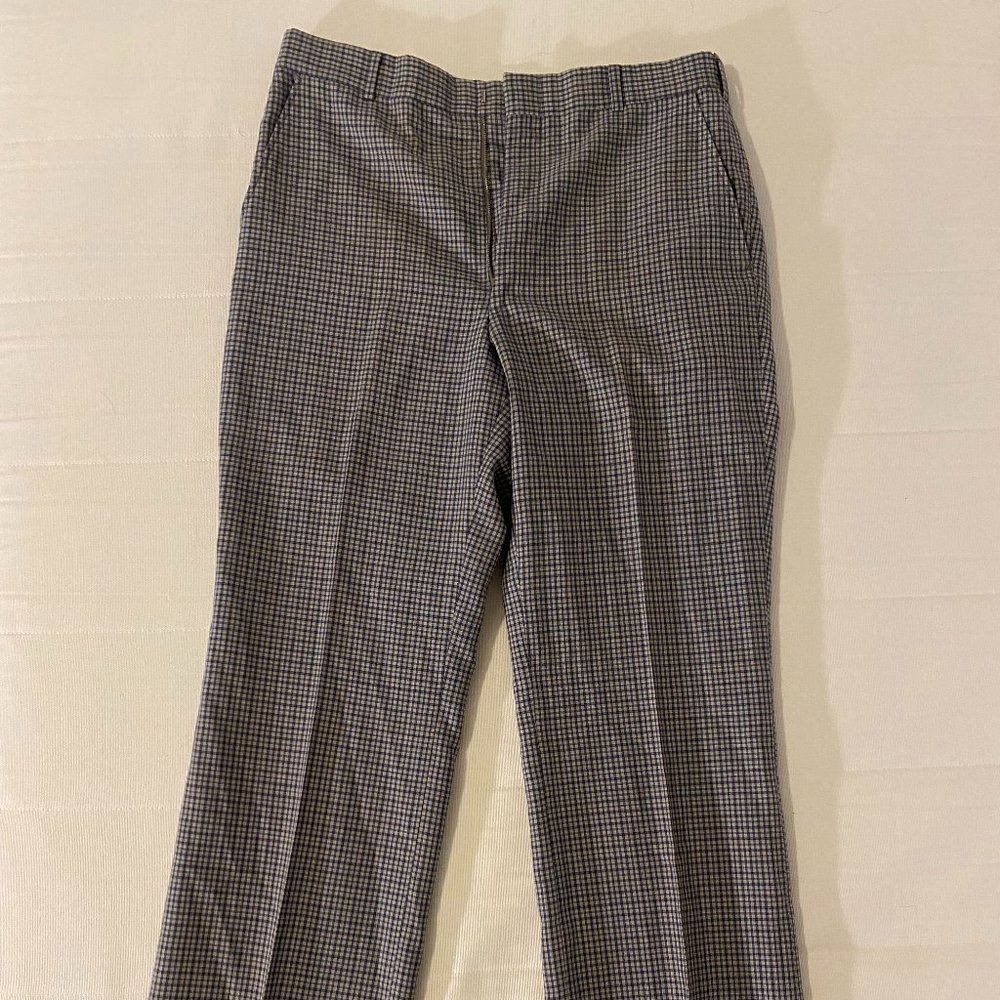 Vintage unbranded blue plaid trousers 30 X 34